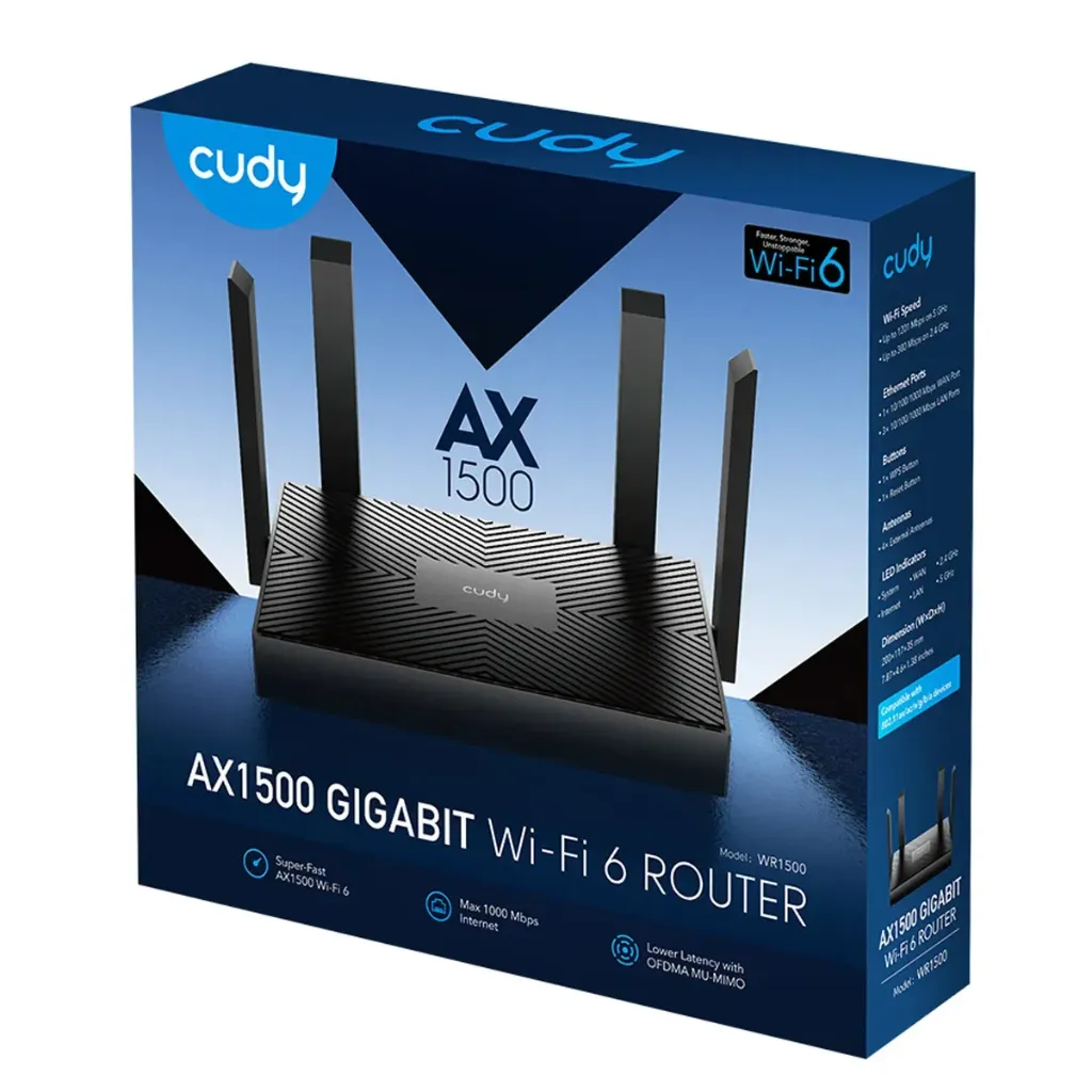 Cudy AX1500 Gigabit Wi-Fi 6 Router | Centric